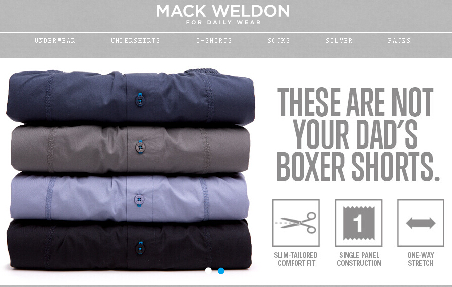 国外男士内衣电商品牌Mack Weldon玩起了高科技
